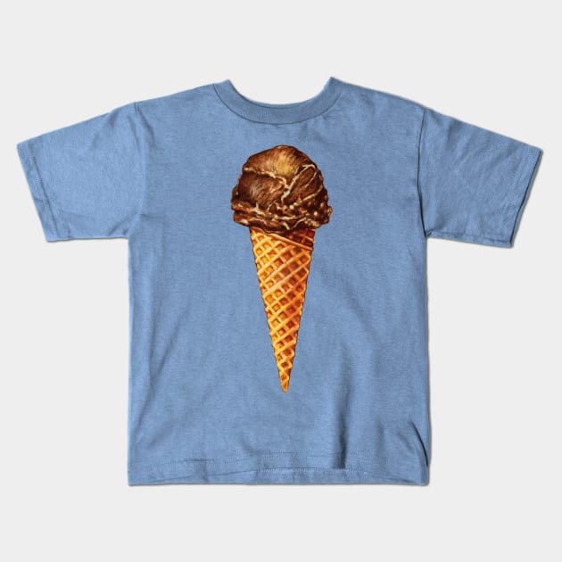 Chocolate Scoop Kids T-Shirt by KellyGilleran